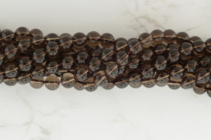 Brown Smoky Quartz 8mm Smooth Rounds