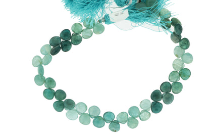 Ombre Blue Grandiderite 6mm Smooth Heart Shaped Briolettes