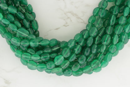 Green Onyx 8x6mm Faceted Ovals