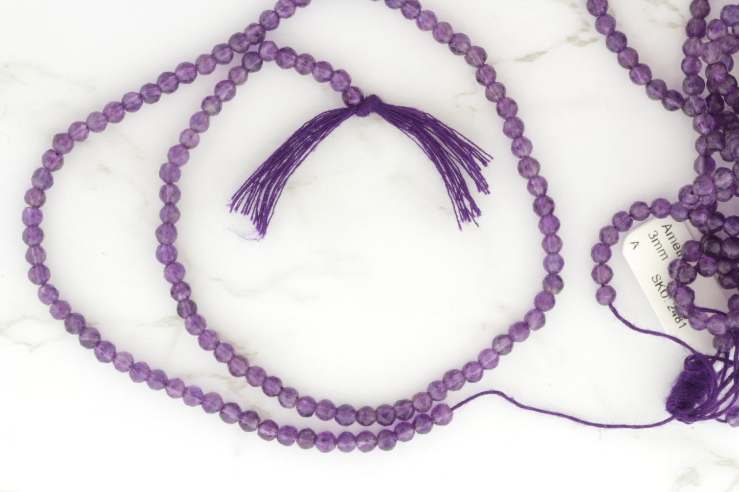 Purple Amethyst 3mm Faceted Rounds