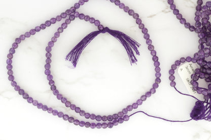 Purple Amethyst 3mm Faceted Rounds