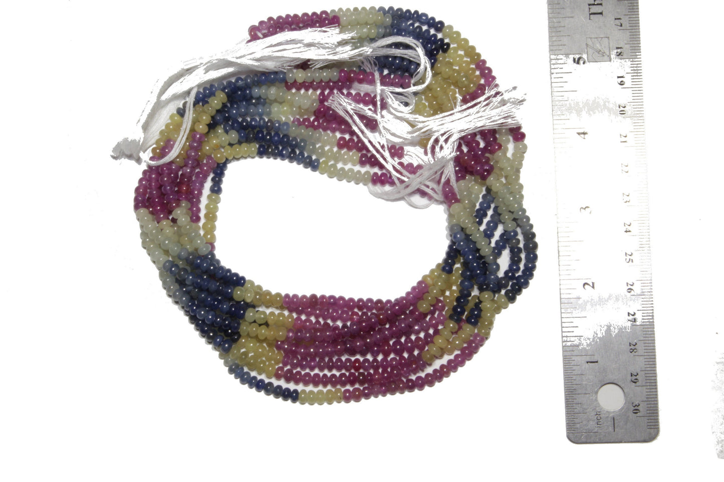 Multi Sapphire 5mm Smooth Rondelles