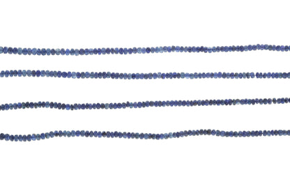 Royal Blue Sapphire 3mm Faceted Rondelles