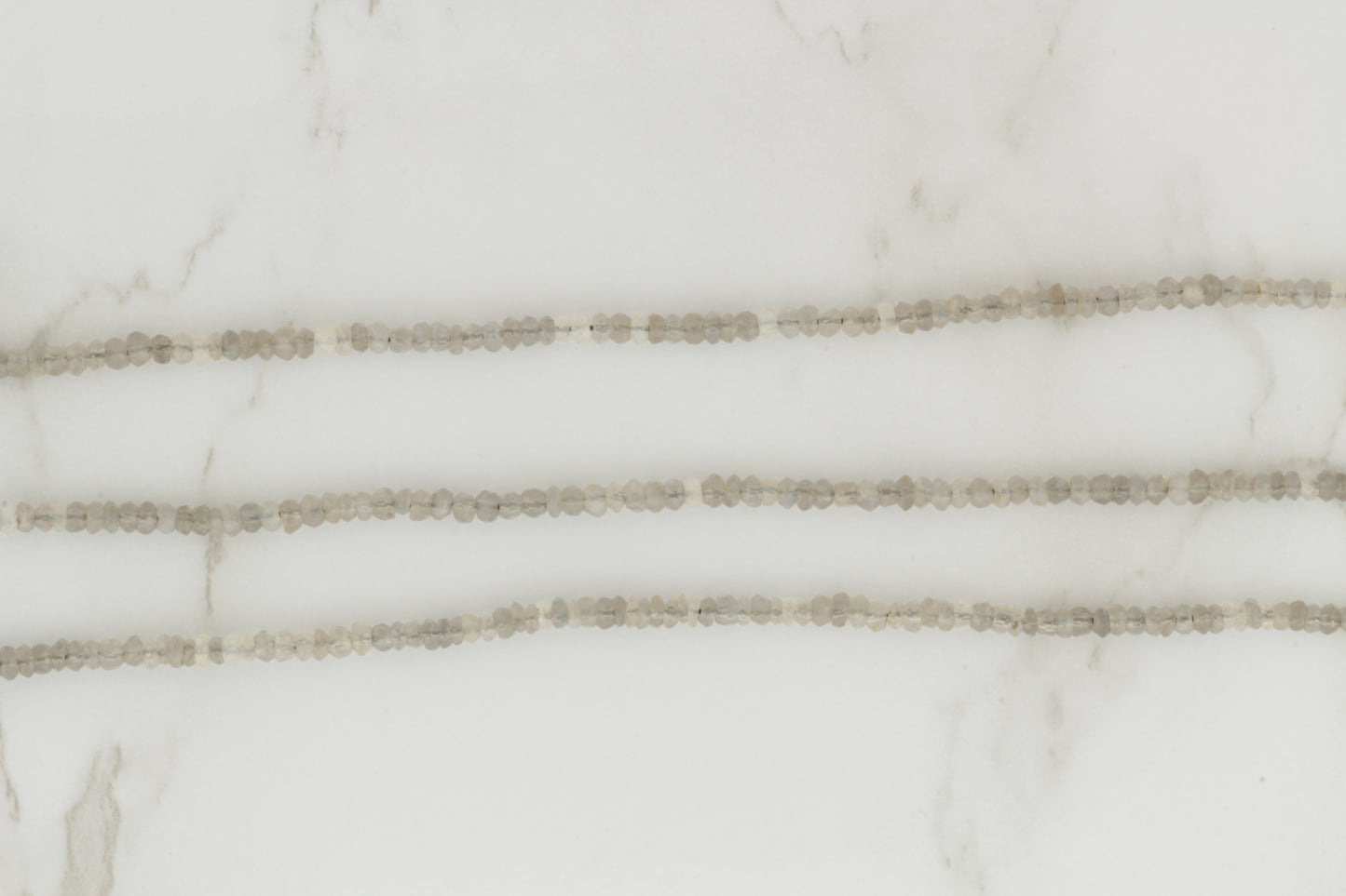 Gray Moonstone 2.5mm Faceted Rondelles
