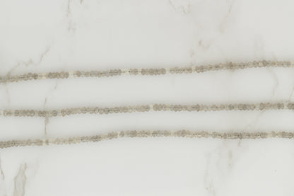 Gray Moonstone 2.5mm Faceted Rondelles