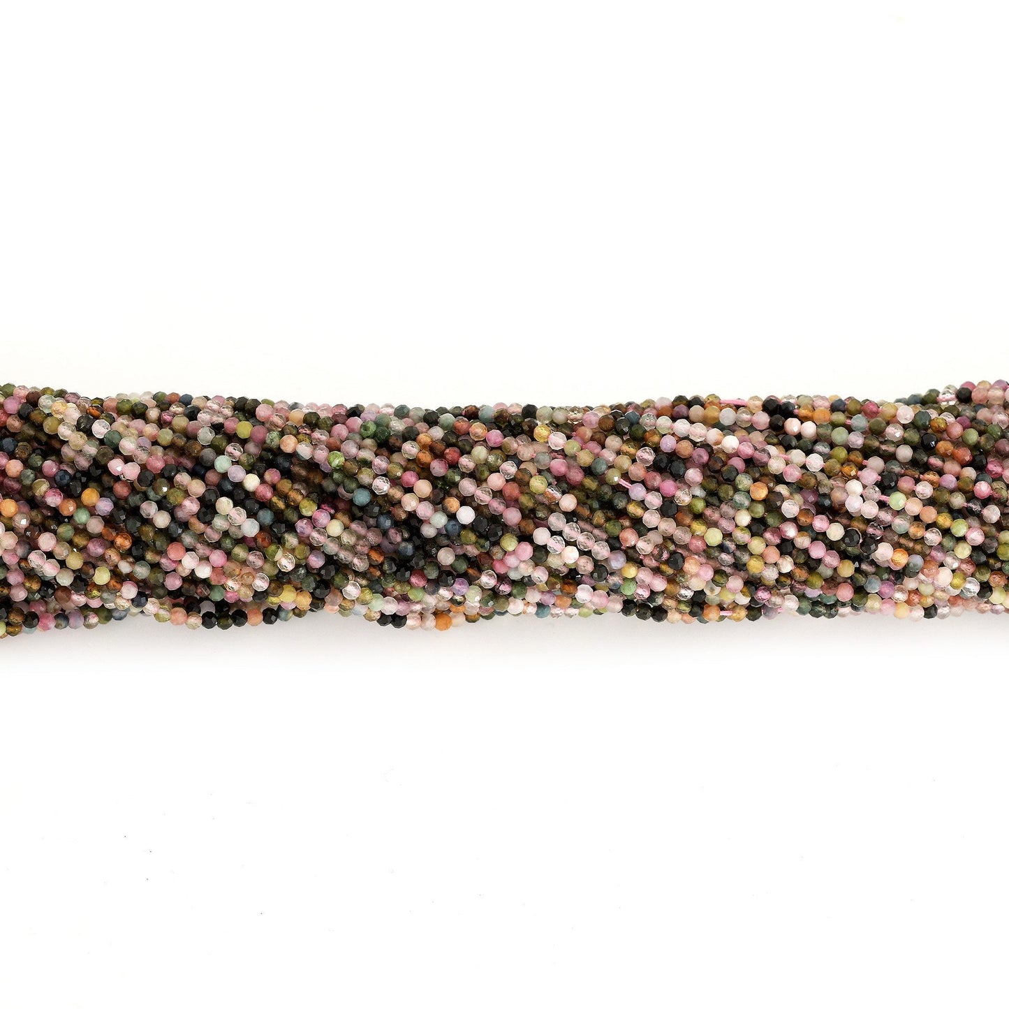 Confetti Watermelon Tourmaline 2mm Faceted Rounds