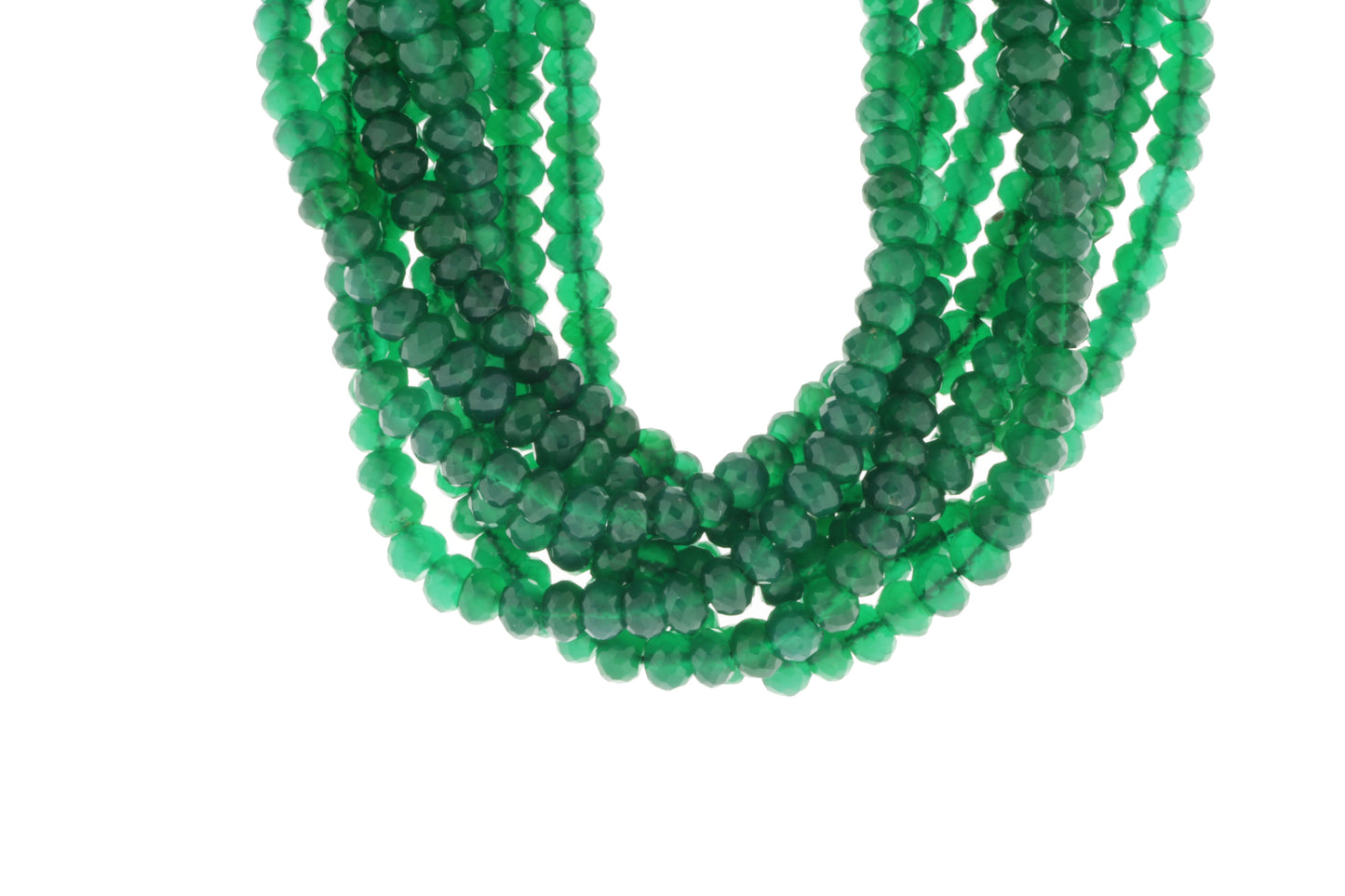 Green Onyx 6mm Faceted Rondelles
