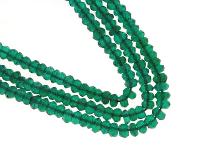 Green Onyx 3mm Faceted Rondelles