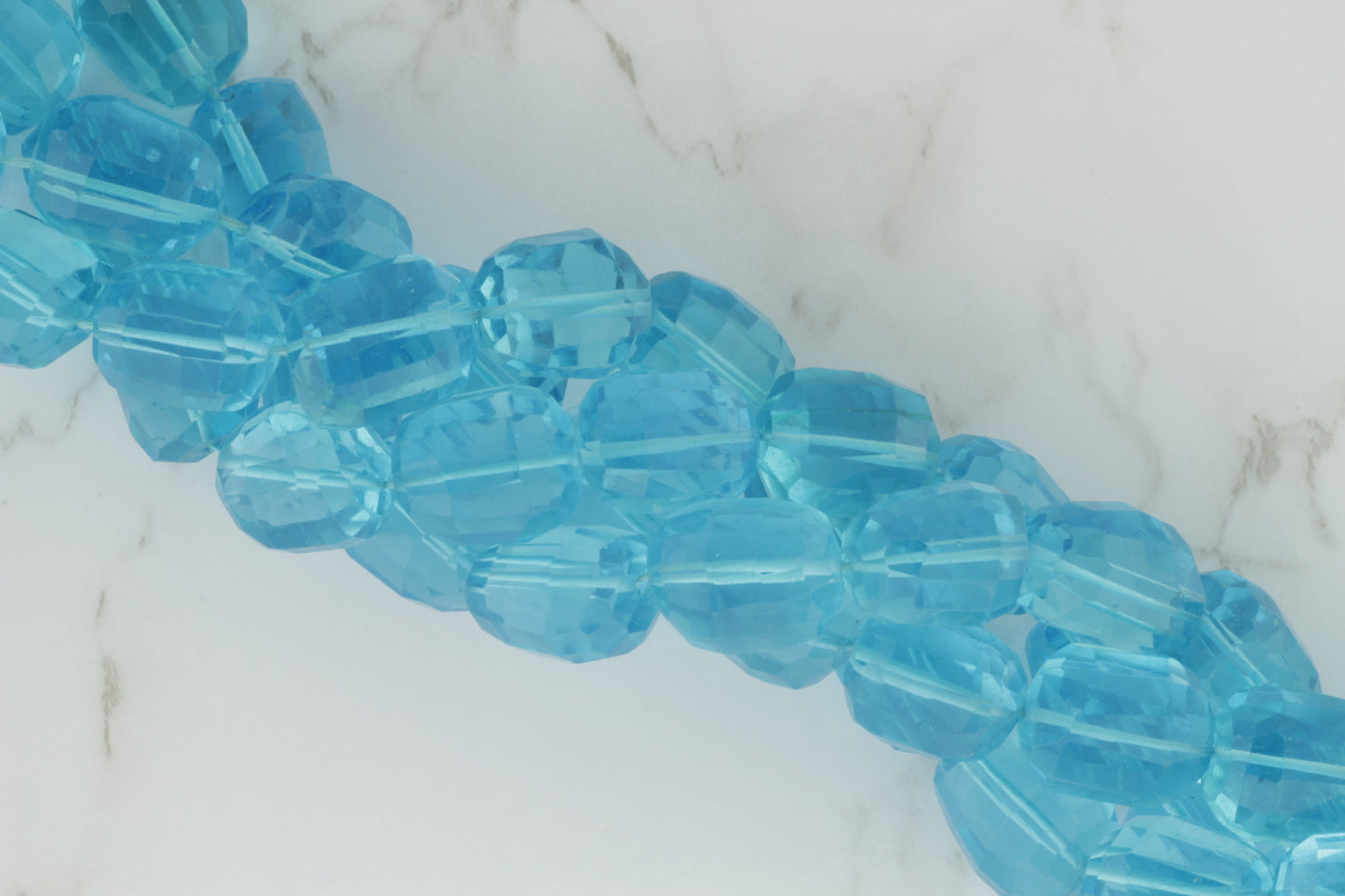 Swiss Blue Hydro Quartz 16x12mm Faceted Nuggets