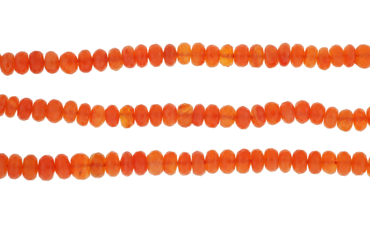 Orange Carnelian 8mm Faceted Rondelles
