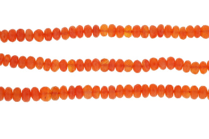 Orange Carnelian 8mm Faceted Rondelles