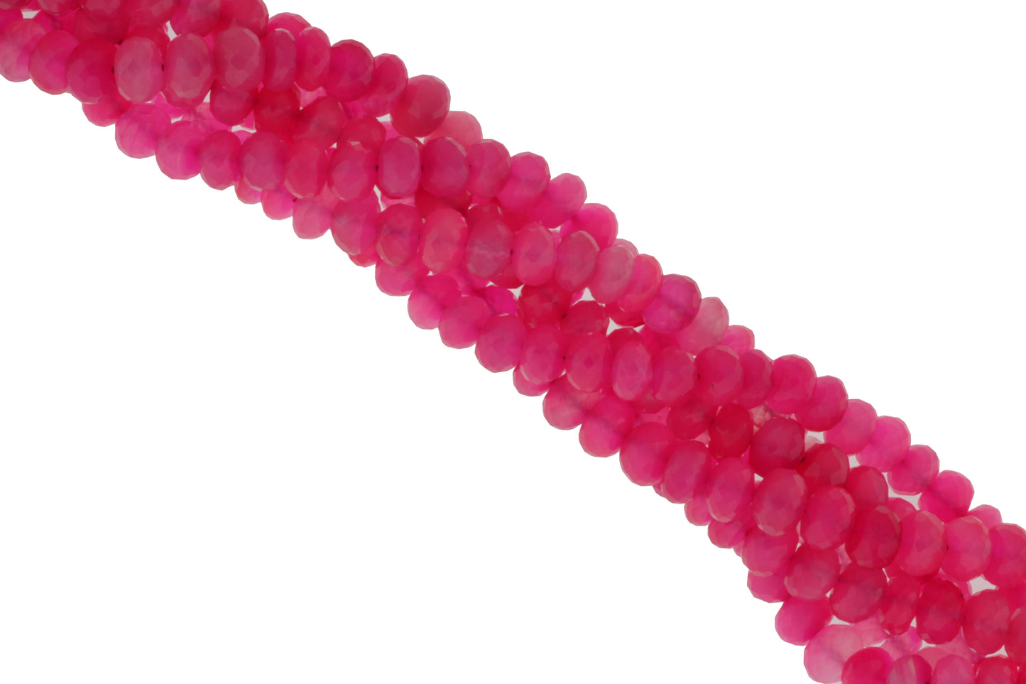 Light Hot Pink Chalcedony 8mm Faceted Rondelles