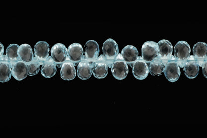 Sky Blue Topaz 5x3mm Faceted Teardrop Briolettes
