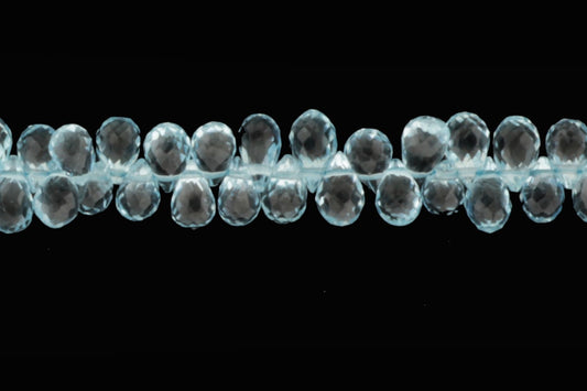 Sky Blue Topaz 5x3mm Faceted Teardrop Briolettes