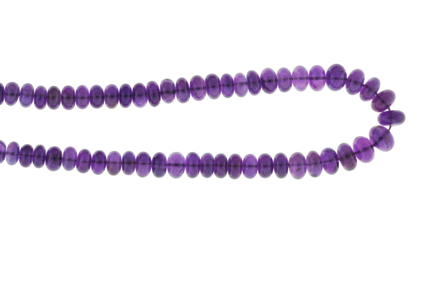 Deep Purple Amethyst 7mm Smooth Rondelles