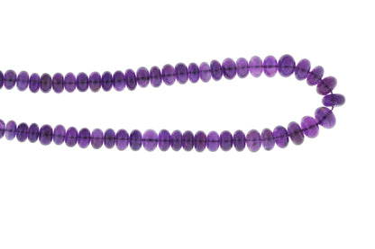 Deep Purple Amethyst 7mm Smooth Rondelles