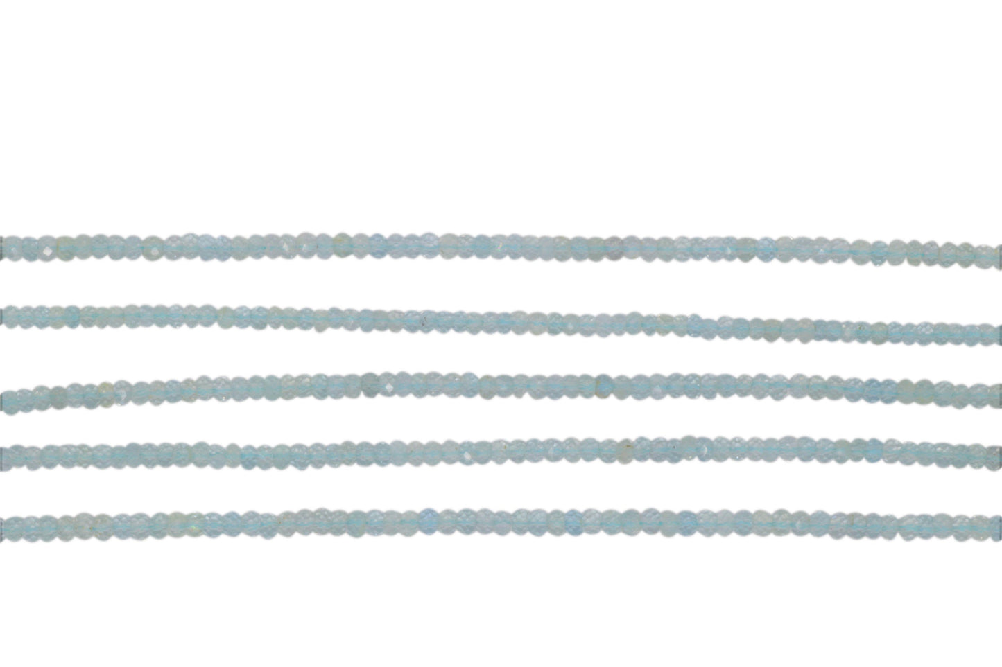 Aquamarine 4mm Faceted Rondelles