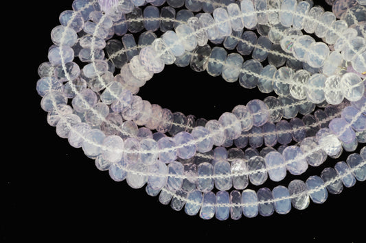 Ombre Lavendar Scorpiolite 9mm Faceted Rondelles