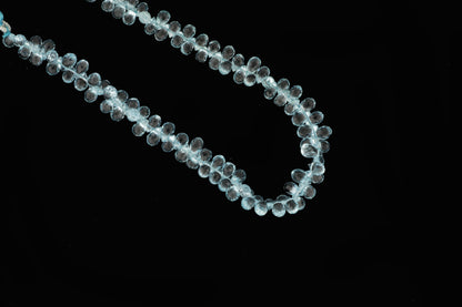 Sky Blue Topaz 5x3mm Faceted Teardrop Briolettes