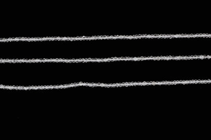 Clear Rock Crystal Quartz 3mm Faceted Rondelles