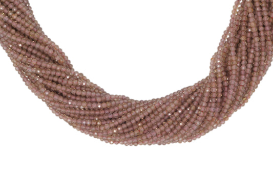 Light Red Zircon 2mm Faceted Rondelles