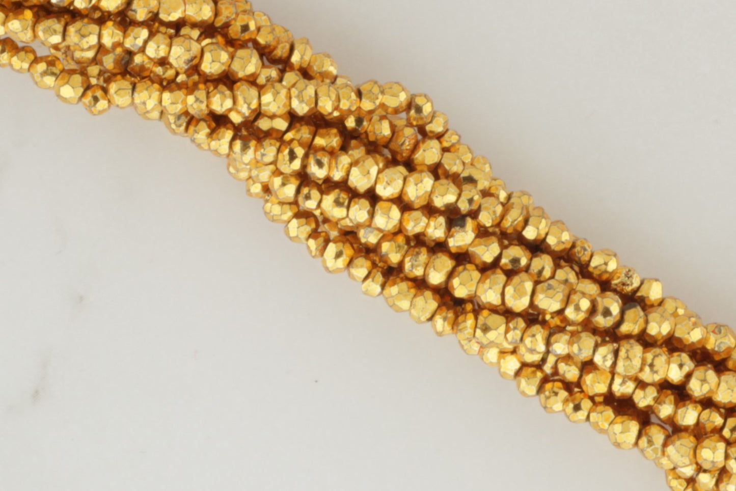 Gold Plated Pyrite 2.5mm Faceted Rondelles