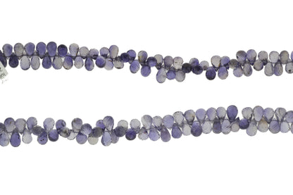Blue Iolite 7x4mm Faceted Teardrop Briolettes
