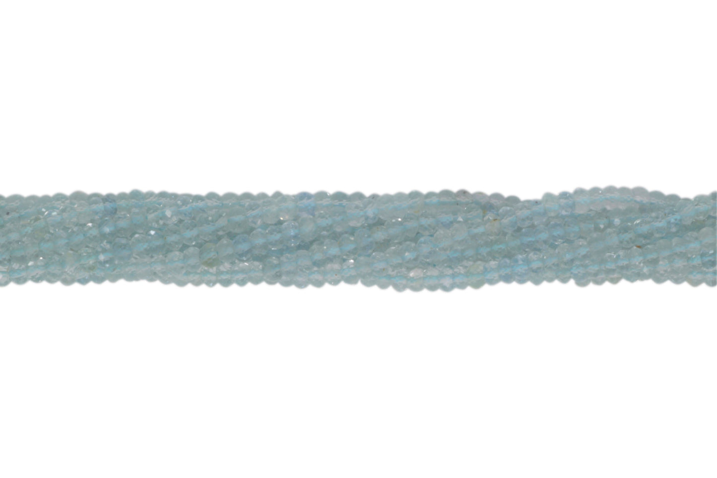 Aquamarine 4mm Faceted Rondelles