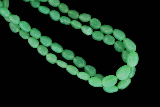 Apple Green Chrysoprase 8x6mm Smooth Nuggets