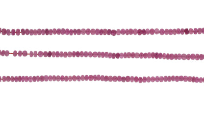 Pink Sapphire 4mm Faceted Rondelles