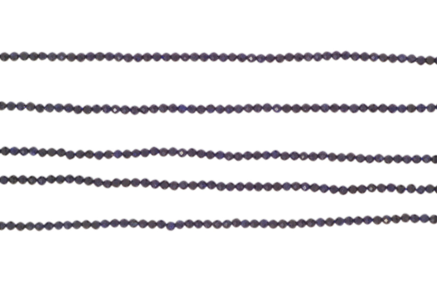 Dark Navy Blue Sapphire 2.5mm Faceted Rounds