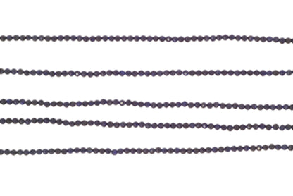 Dark Navy Blue Sapphire 2.5mm Faceted Rounds