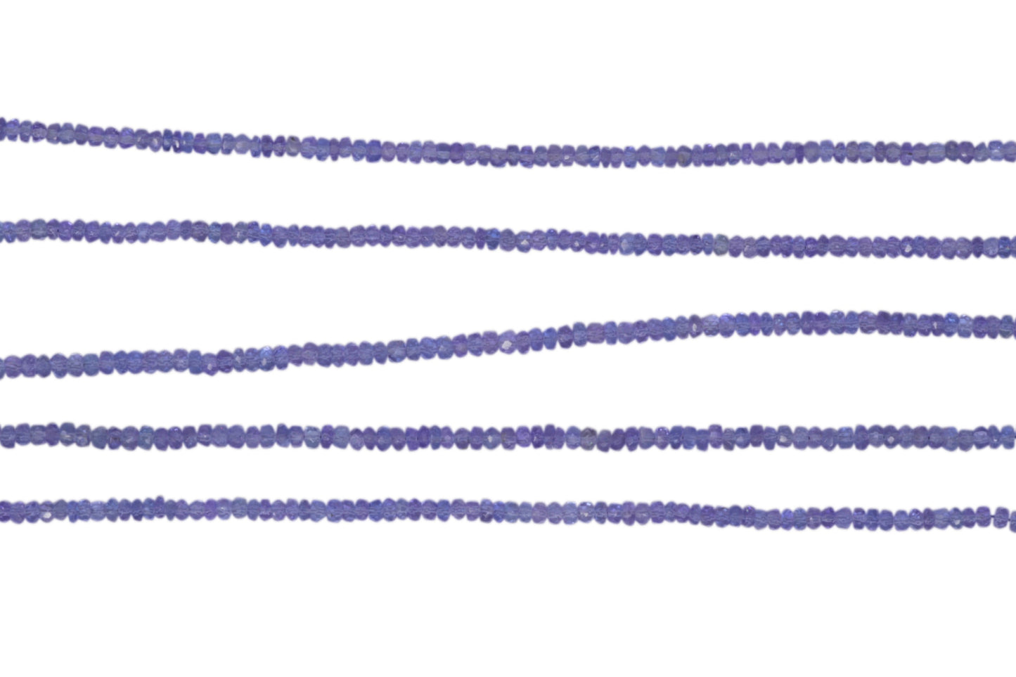 AAA Tanzanite 3mm Faceted Rondelles