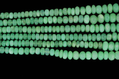 Apple Green Chrysoprase 6mm Faceted Rondelles