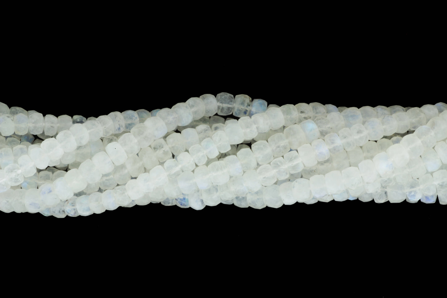 Rainbow Moonstone 5mm Faceted Rondelles
