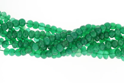 Green Onyx 8mm Faceted Rondelles