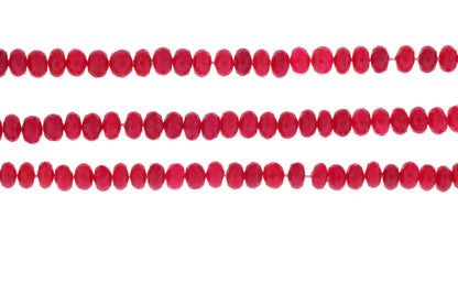 Dark Hot Pink Chalcedony 8mm Faceted Rondelles