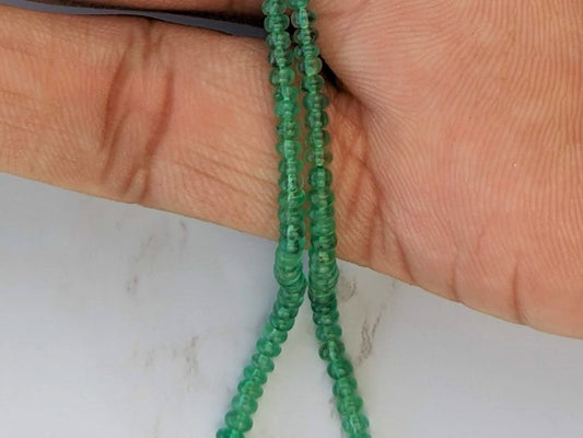 Green Emerald 2.5mm Smooth Rondelles