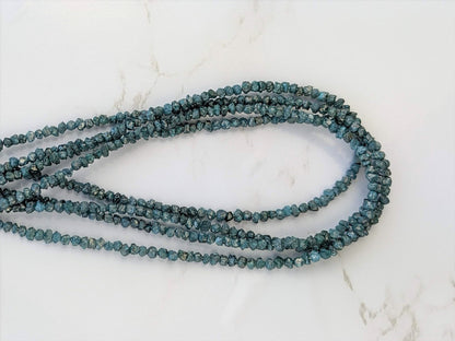 Blue Diamond 3mm Faceted Chips