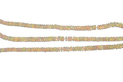 Warm White Ethiopian Opal 2.5mm Smooth Rondelles