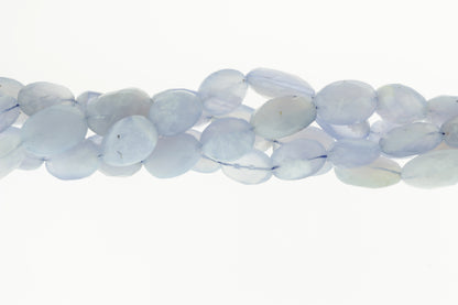 Natural Blue Chalcedony 16x12mm Faceted Ovals