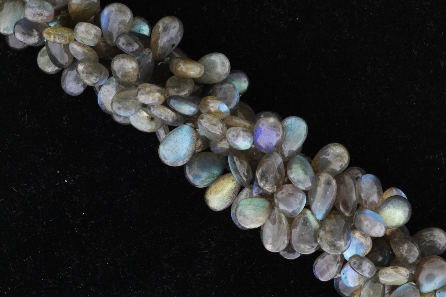 Blue Labradorite 11x7mm Smooth Pear Shaped Briolettes