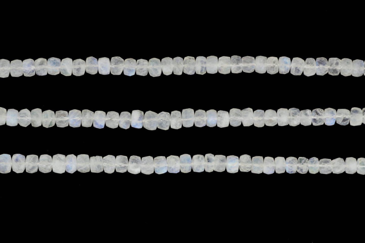 Rainbow Moonstone 7mm Faceted Rondelles