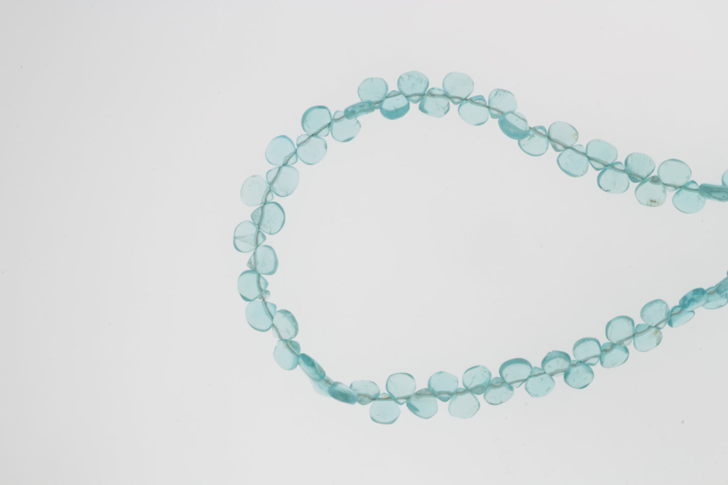 Sea Blue Apatite 5mm Smooth Heart Shaped Briolettes