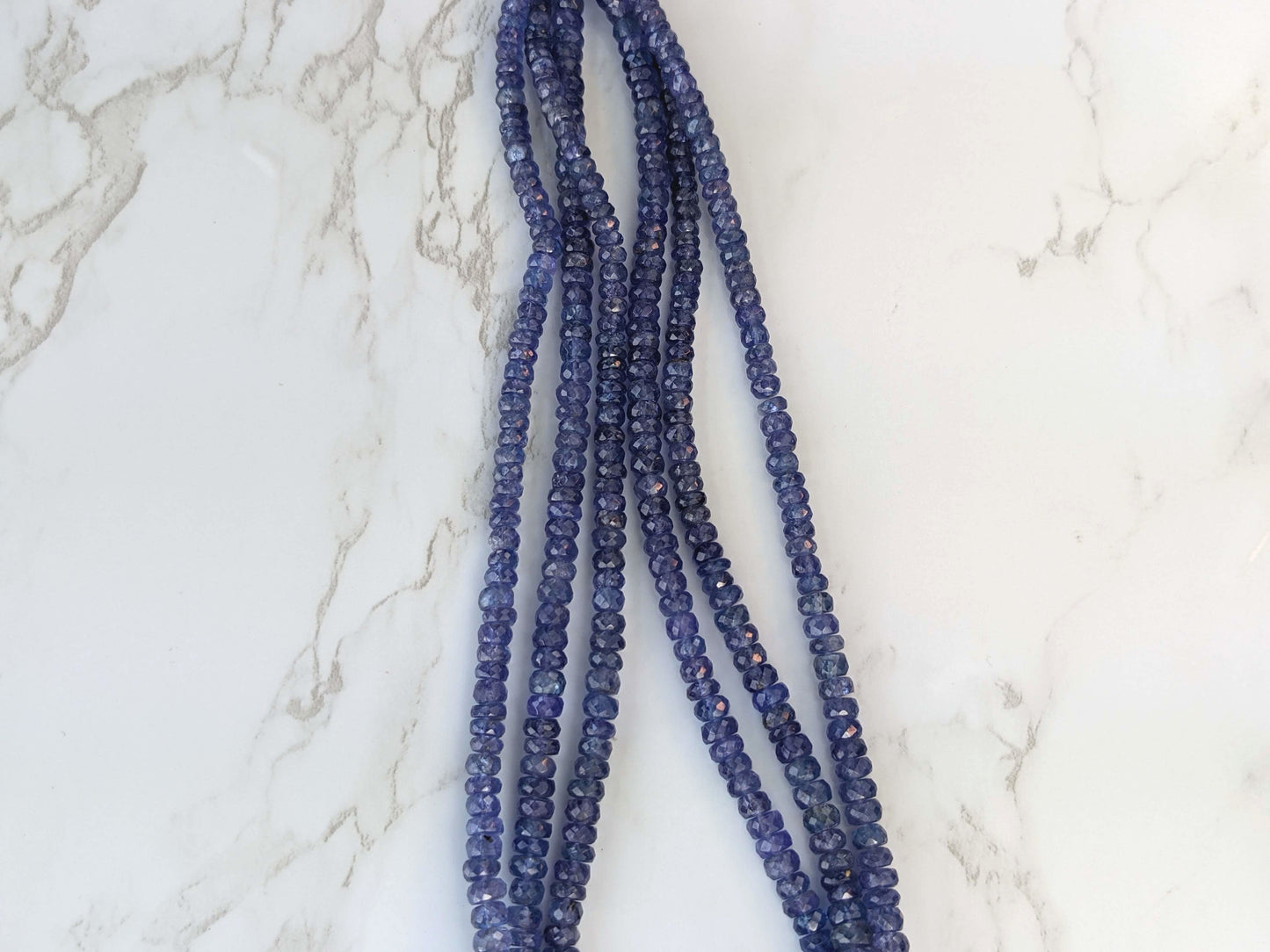 Blue Tanzanite 5mm Faceted Rondelles