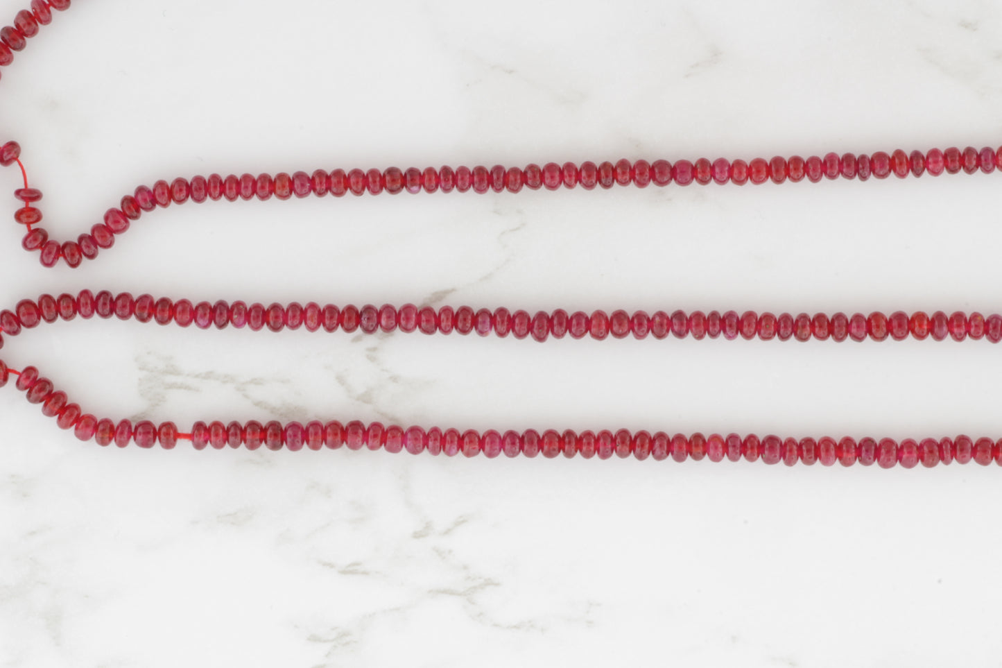 Red Ruby 3mm Smooth Rondelles