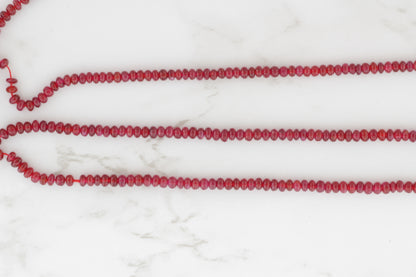 Red Ruby 3mm Smooth Rondelles