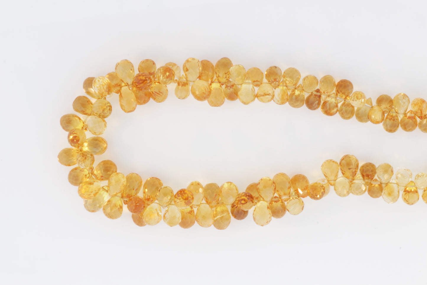 Yellow Citrine 6x4mm Faceted Teardrop Briolettes