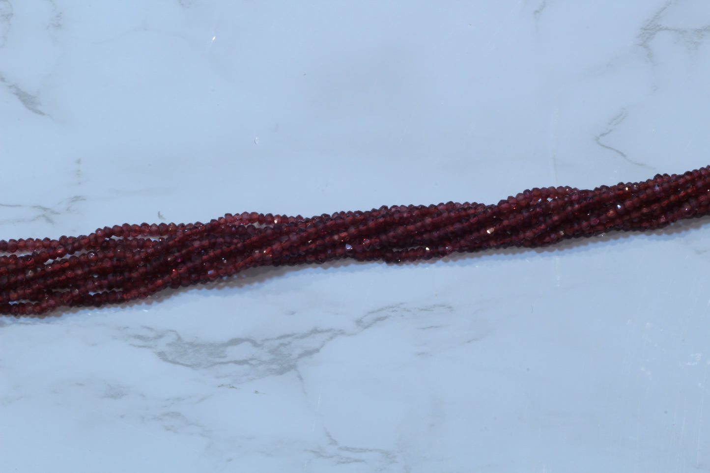 Red Garnet 3mm Faceted Rondelles