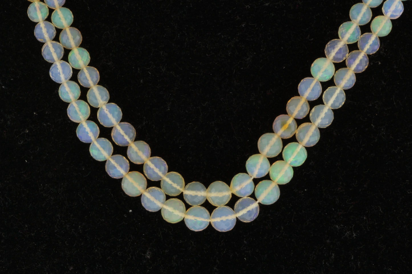 White Ethiopian Opal 5mm Faceted Rounds